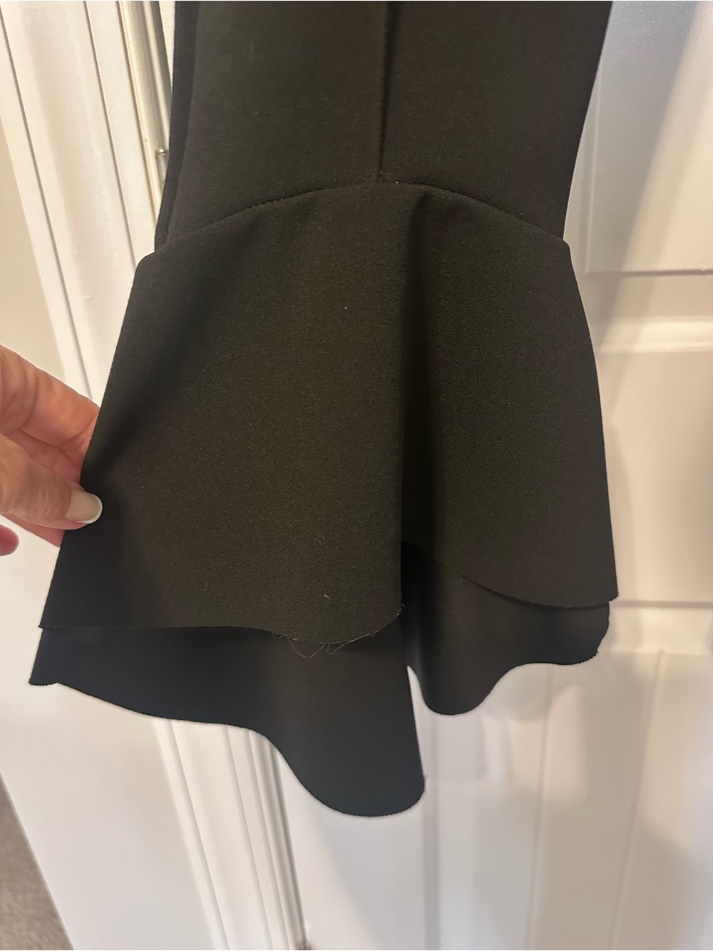 Missguided+ Black Flared Ruffle-Hem Trousers - Picture 5 of 5